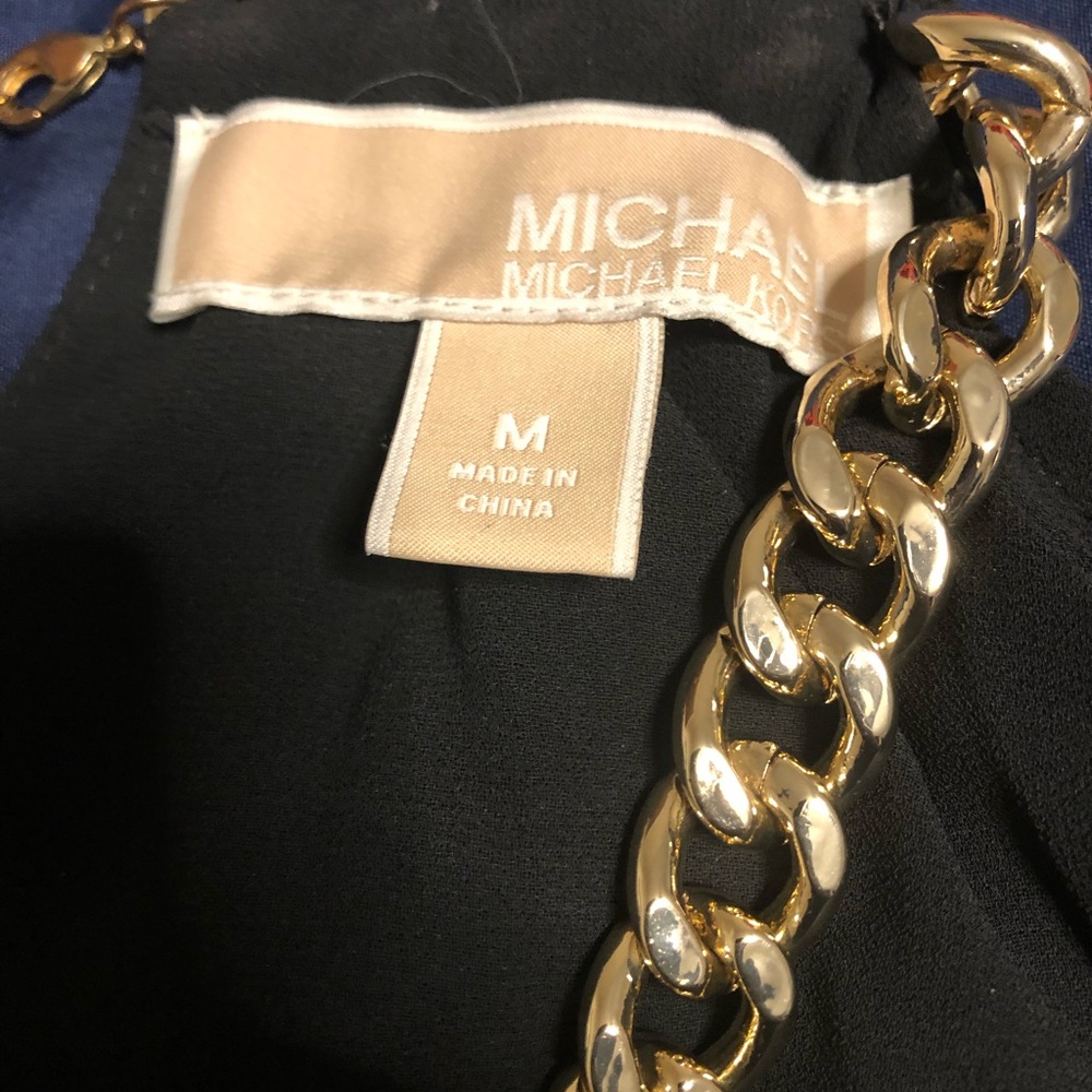 Micheal Kors black fringed dress Size Large